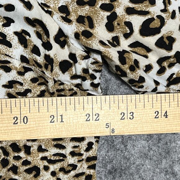 Dalia Collection Animal Print Tunic Shirt Women's XL Brown Blouse 100% Rayon - Picture 4 of 16